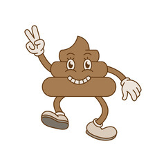 Brown pile of poop with arms and legs.