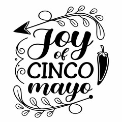Joy of Cinco de Mayo: Festive Hand Lettered Design with Chili Pepper