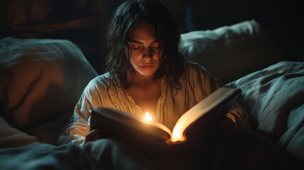 Fototapeta premium Exploring biphasic sleep patterns through the eyes of a midnight reader