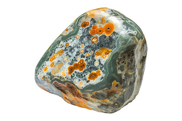 Ocean Jasper Isolated on White or Transparent Background.