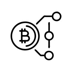 Digital Currency Bitcoin Icon for Finance and Technology Concepts