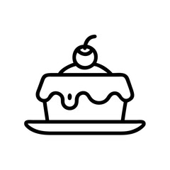 Delicious Cake Icon Perfect for Bakery Websites and Marketing Materials