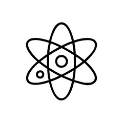 Glowing Atom Symbol Icon for Science and Technology Concepts