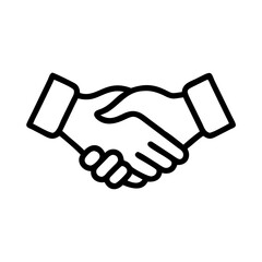 Virtual handshake modern icon for business collaboration and partnership symbol