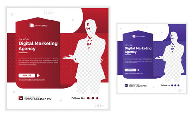 Business social media post vector design