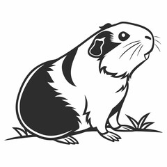 guinea pig silhouette icon vector
