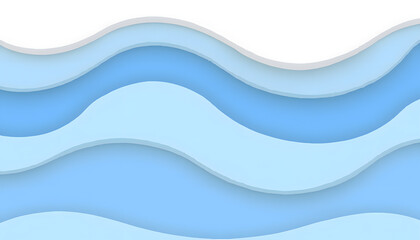 Blue wavy abstract background with layered curves