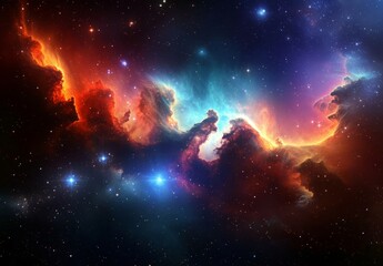 Explore the Mysteries of an Abstract Outer Space Nebula