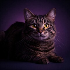 portrait of a black cat