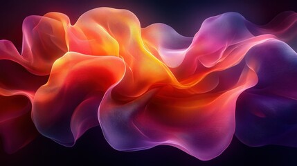 Obraz premium Colorful Abstract Wave with Flowing Forms and Soft Gradients