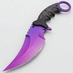 knife on a red background