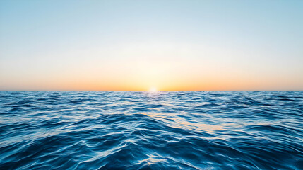 Fototapeta premium Sunset Over Calm Ocean Waters