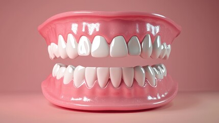 Fototapeta premium 3d teeth, care for teeth, international teeth care day.