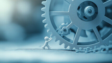 close up of a gears with tiny white