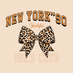 Bow print design. new  text, Bow print design. girls club. animal print design. slogan print design. ribbons, bow, coquette, girly seamless pattern background, print, pattern, greeting  © sumonsharif