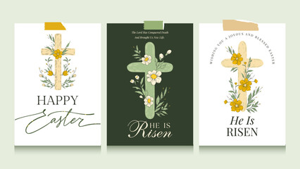 aster Jesus Cross Card Set Vintage Sketch Collection Baptism Christianity Catholic Poster