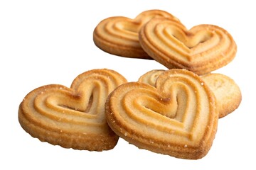Fototapeta premium Sweet Heart-Shaped Butter Cookies