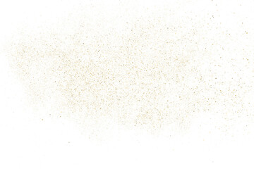 Gold texture pattern on transparent background. Old paper surface. Light golden confetti. Yellow...