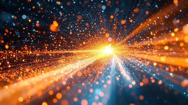 Abstract Digital Particle Tunnel