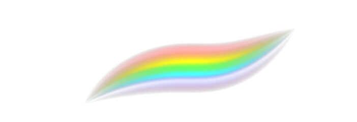 Rainbow, realistic rainbow spectrum on transparent background, vector png.	