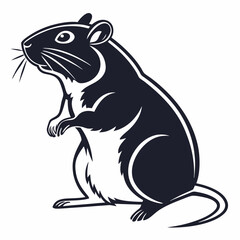 Hamster silhouette icon vector