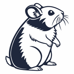 Hamster silhouette icon vector