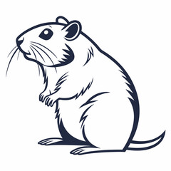 Hamster silhouette icon vector