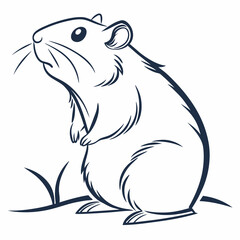 Hamster silhouette icon vector
