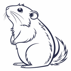 Hamster silhouette icon vector