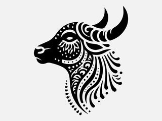 Cow Silhouette Vector Illustration