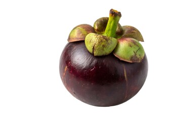 Mangosteen on Black Background