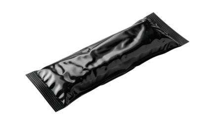 Flow packaging with a transparent background, perfect for showcasing your product designs