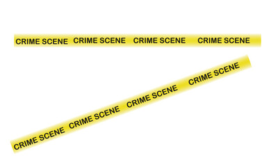 Realistic icon Collection of yellow danger ribbons for crime scenes attention sites construction works