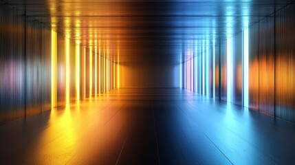 Abstract Three-Dimensional Background of Light and Color.