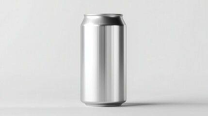 Aluminum can design template for beer or soda on white background, 3d rendering.
