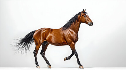 Obraz premium Running Horse In Studio Shot