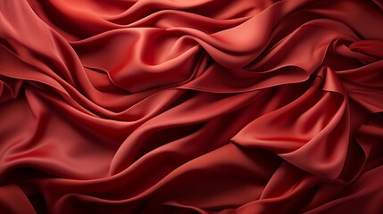 Obraz premium Crimson Silk Drapery: A Study in Luxurious Texture