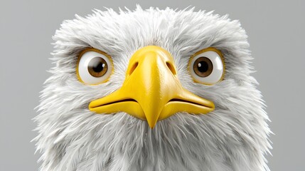 Fototapeta premium Close-Up Portrait of a Majestic Eagle with Intense Eyes and Detailed Feathers