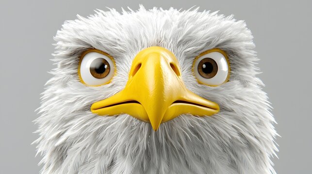 Close-Up Portrait of a Majestic Eagle with Intense Eyes and Detailed Feathers