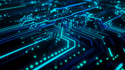 Digital technology background circuit board network connection future innovation concept design art 3d