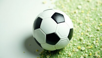 Fototapeta premium Overhead shot of pristine white football against white backdrop , background, game day, sports photography
