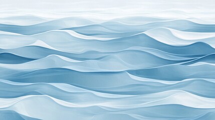 Fototapeta premium Serene Blue Undulating Waves Abstract Art