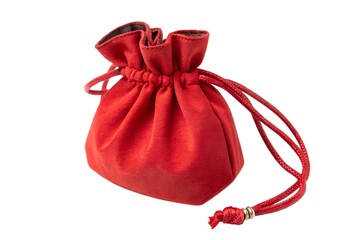 Red drawstring pouch