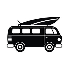 Retro red cartoon bus vector illustration for city travel