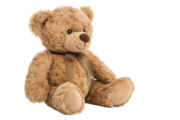 Obraz premium Adorable Brown Teddy Bear with Bow