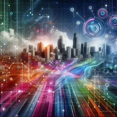 Fototapeta premium Advancing AI and IoT Integration: Revolutionizing Smart Technologies for Future Innovation 