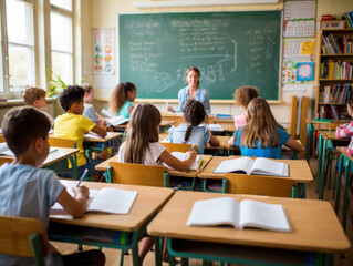 Kids Learning in School, Educational Activity