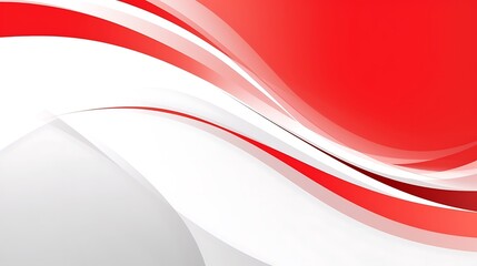Obraz premium Abstract Red and White Wave Design Background
