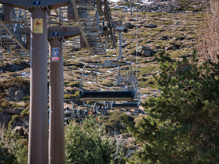 Chairlifts that go to the top of the ski resort so that skiers and snowboarders can start the...