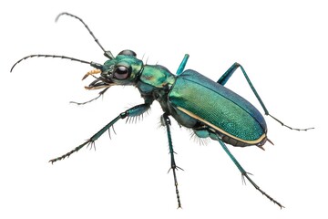 Fototapeta premium Green Tiger Beetle Closeup